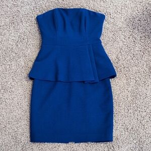Tracy Reese Royal Blue Peplum Dress